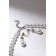 Set 2 objects: earrings, Antoinette necklace and a number of beads, white color in silver, 40 cm