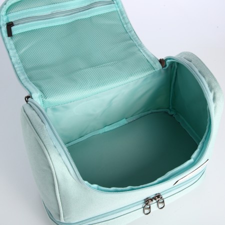 Cosmetic bag 2h sectional classic, 24*11*20, 2 lightning department, hook, mint-2