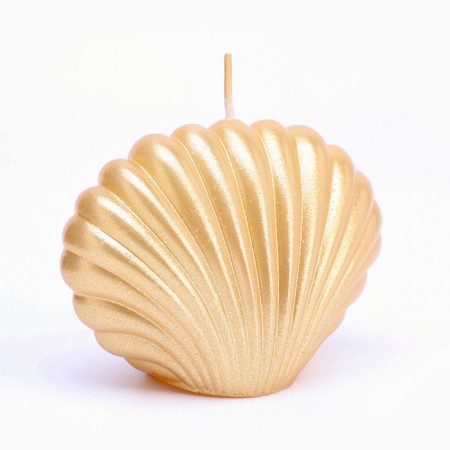 Figured varnished “shell” candle, 3.2x4.5 cm, gold-2