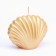 Figured varnished “shell” candle, 3.2x4.5 cm, gold