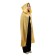 Carnival cloak adult, satin, color gold with curl length 120cm