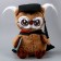 Soft toy "September 1: owl with a book", brown color