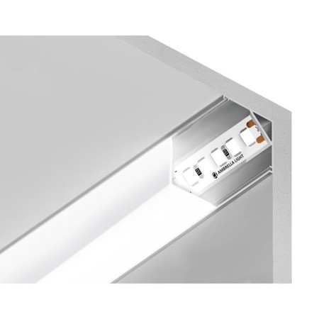 Profile aluminum angular square Ambrella Illumination Alum Profile, GP2150AL, 2000x15.7x15.7 mm, Color silver, matte Distractor