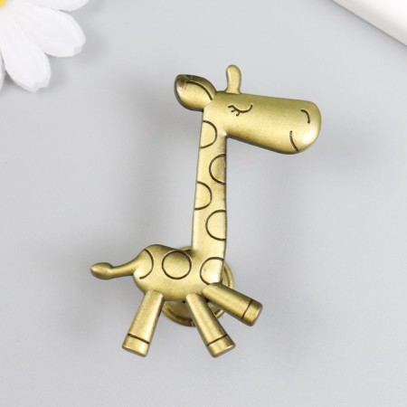 Handle for the casket metal "giraffe" bronze 7.7x5.5x2.3 cm
