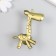 Handle for the casket metal "giraffe" bronze 7.7x5.5x2.3 cm