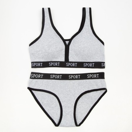 Female set (top, panties) Gray color, size 42-44-3
