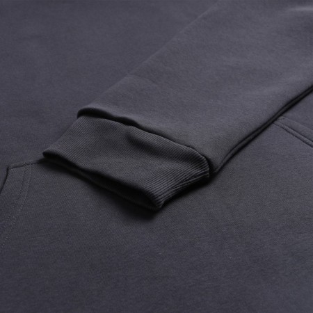 Male sweatshirt is laid down, the color is dark gray, size 50-5