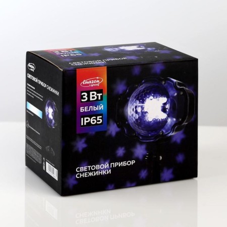 Light device "Snowflakes", IP65, white glow, 12 in-6