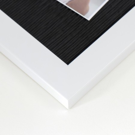 Photo frame Plastic in 3 photos "Love" with clothespins, white 40x30 cm-1