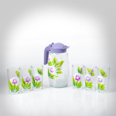 Set for juice "Rosochka" art painting, 6 glasses 1250/200 ml-8