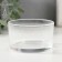 Glass of Glass for 1 candle "Round ribbed" transparent 8.8x8.8x5 cm
