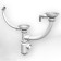 Siphon for washing Grand P10585, 3 1/2 ", double, with round overflower, screw and divert