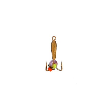 Mormyshka devil, weight 0.3 g (galvanic gold) size 2 1681