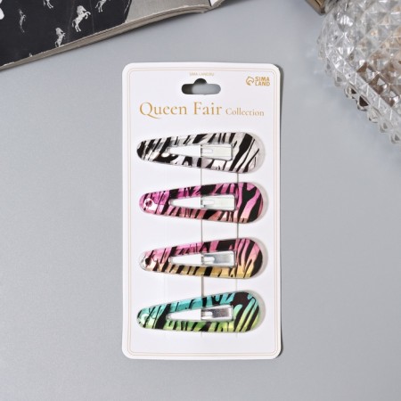 Invisible hair "Gloria", set 4 pcs., Strips Color, 5 cm, mix-2
