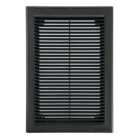 Ventilation grate "Vento" 2030VR, 200x300 mm, with a grid, detachable, graphite