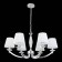 Suspension lamp ST LUCE. SL1756.103.06. Bello. 6x40 watts, E14, 78x78x35 cm, chromium color