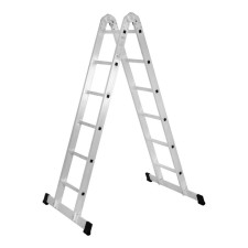Tundra staircase, two -section, articulated, aluminum, 6 steps