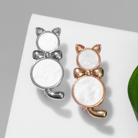 Brooch "Kithe" with a bow on the neck, color mix (indivisible packing 12 pcs., Price per pcs.)