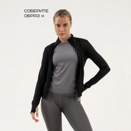 Women's T -shirt with inserts, basic, size XL (50), gray color-9