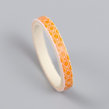 Adhesive tape Paper "Assorted drawings. Orange" set 10 pcs width 0.5 cm winding 2 m-3