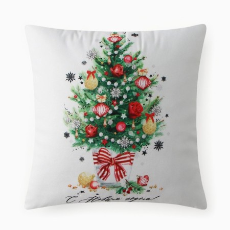 New Year's Ethel Pillle "New Year's spruce", 40*40 cm, 100% p/e, velor-2