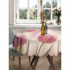 The tablecloth “Tenderness at dawn”, round, Saten, d = 150 cm