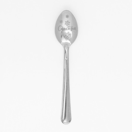 Spoon souvenir on the card "New Year's collection: family happiness", 3 x 14 cm-2