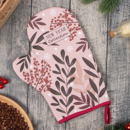 Mittens-Object Ethel "New Year's Jewelry" 20x28 cm, 100% HL, Vatin 250 g/m2-1