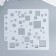 Plastic stencil "Geometry. Squares" 13x14 cm