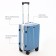Small suitcase 20 ", lightning department, 2 code locks, 4 wheels, hook, blue color