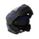 Modular helmet with two visors, size L (59-60), model-BLD-160E, black and blue