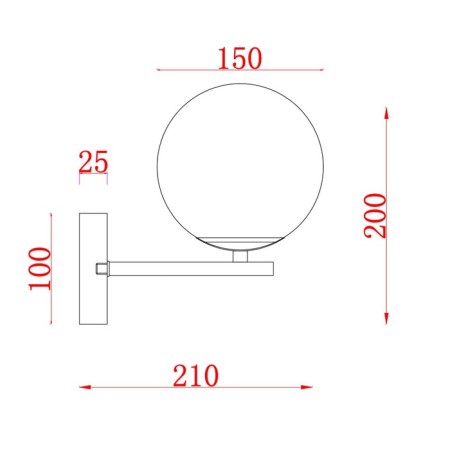 Wall lamp (sconce) marble, 1xe27, brass color-15