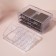 Boxing for storing manicure/cosmetic supplies, 20 sections, 4 drawers, transparent color