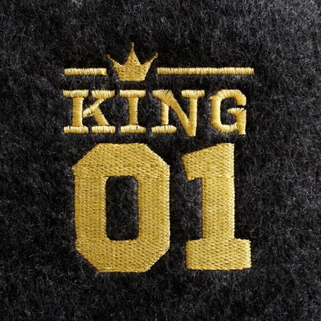 Bath cap with embroidery "King 01"-1