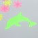 Stick phosphorus plastic "Snowflakes and dolphins" set of 12 pcs 17x12 cm