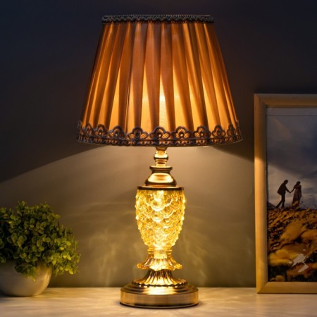 Table lamp with backlight "Melange" 1x60W E27 gold 25x25x43 cm Risalux-1