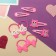 Hair set "Vanilla" (4 elastic bands, 4 invisibility) owls, pink