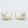 Earrings plastic "drop" smooth max, white color