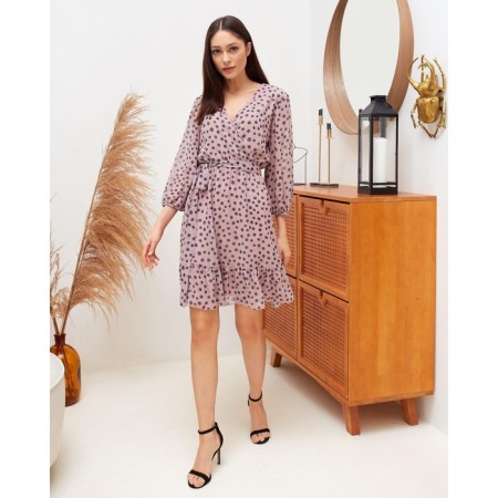 Dress summer female mist, size 42, pink color-3