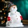 New Year's figure "Snowman with a bucket on the head" 30x28cm