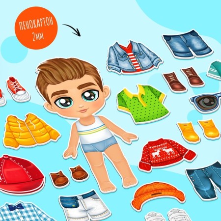 Magnetic game "Stylish Baby", in the box-4