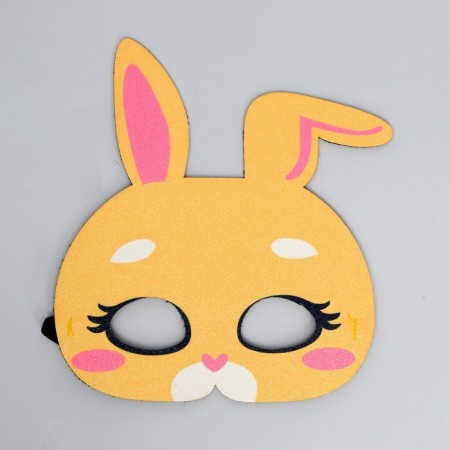 Carnival mask "Zayshka" with sparkles-1