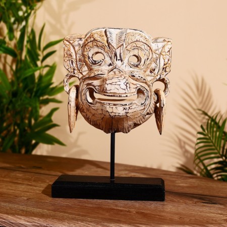 Mask "Hanuman" on a stand, Albezia 30 cm-1