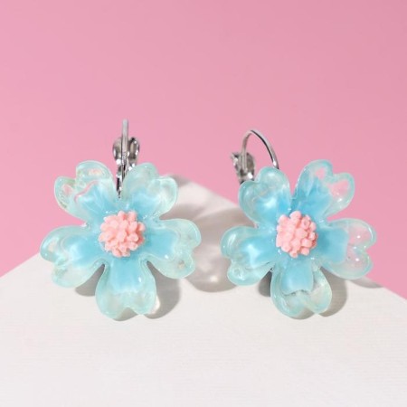 Earrings Assorted "flowers" childhood, color mix-1