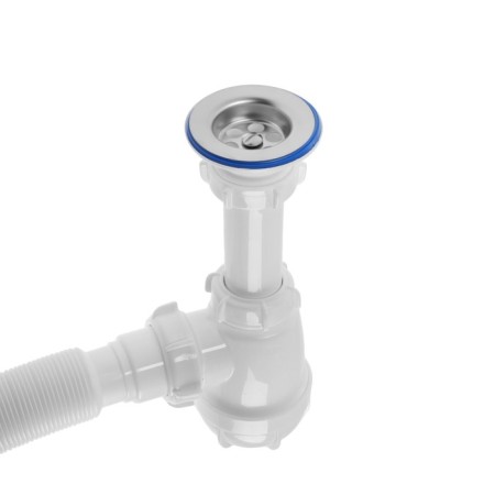 Siphon for the Aquant shell, 1 1/4 "x 40 mm, with metal. Grid d = 64 mm, with corrugation 40x40/50 mm-1