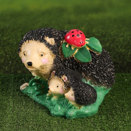 Garden figure "Hedgehog's mother with hedgehogs" 16x25x22cm-1