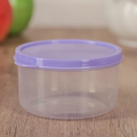 Container Round shares, food, 300 ml, lilac color