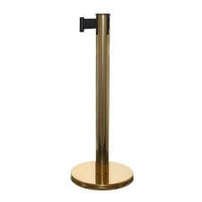 The fence stand is gold, with an exhaust ribbon-180 cm black, height-90cm, d-6cm, floor D-32cm