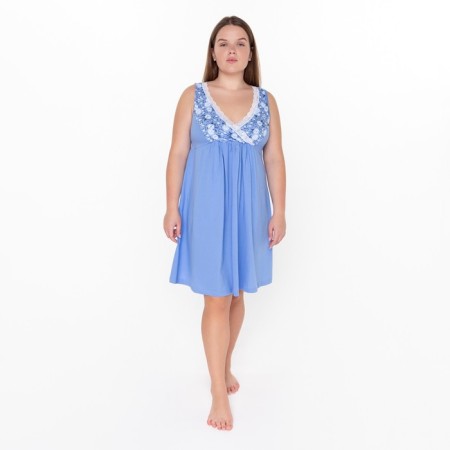 Night shirt female, blue color, size 46-2