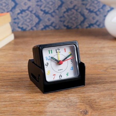 Classic alarm clock, discrete move, D-5 cm, 6 x 6 cm, mix-1